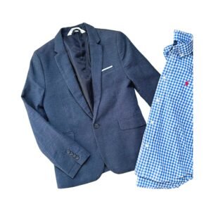 H&M Americana Azul Oscuro (NUEVO 8-9 Y)