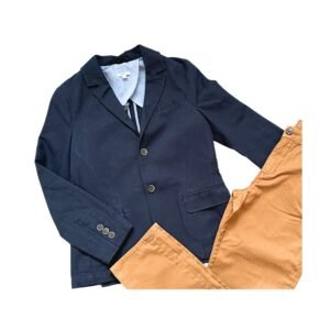 Mango Americana Azul Oscuro (9-10 Y)