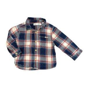 Zara Camisa Cuadros Azul/Roja (NUEVO 9-12 M)
