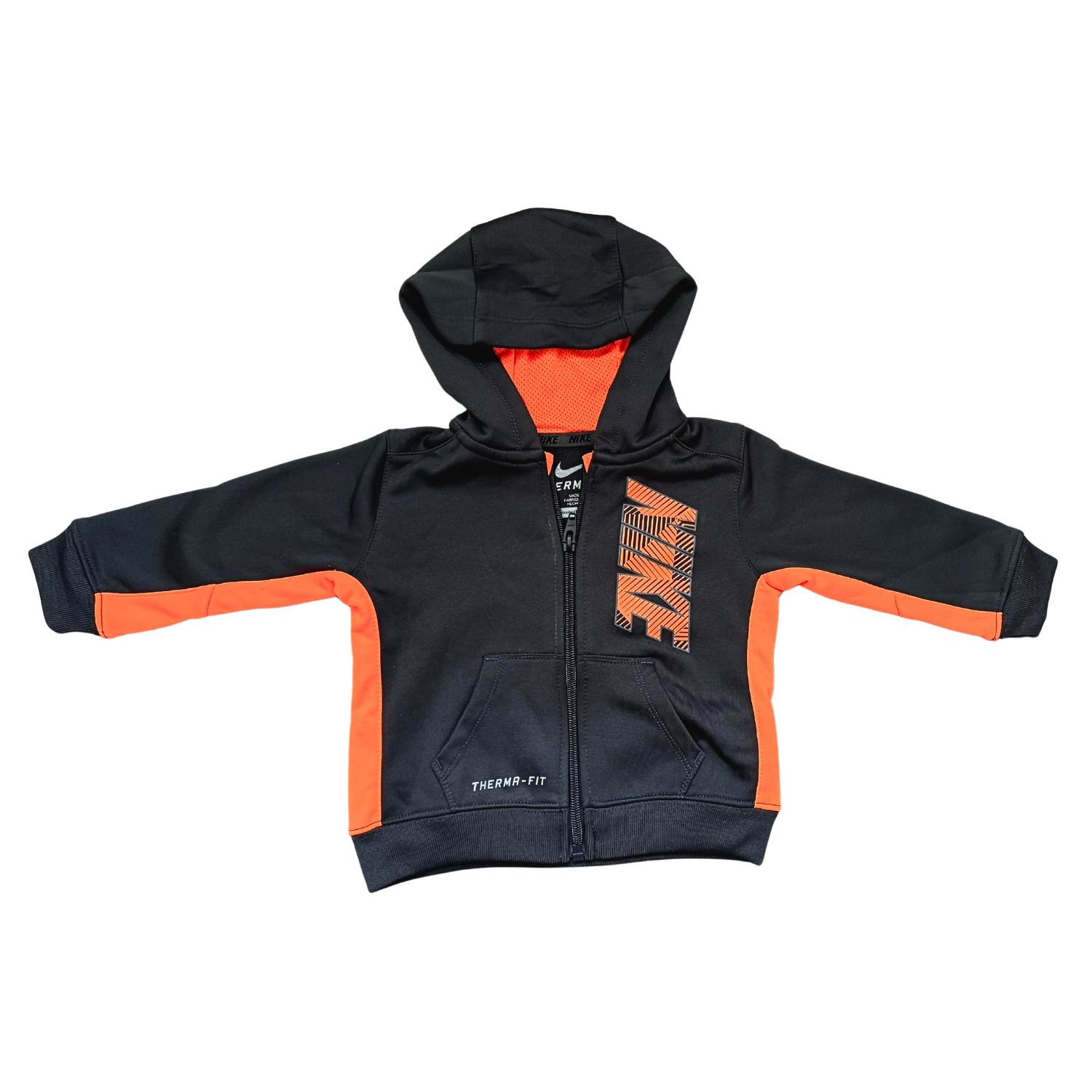 Nike Campera Capucha Gris/Naranja (12 M)
