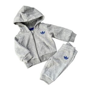 Adidas Conjunto Gris Logo Multicolor (0-3 M)