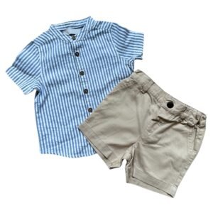 Primark Conjunto Bermuda + Camisa (9-12 M)
