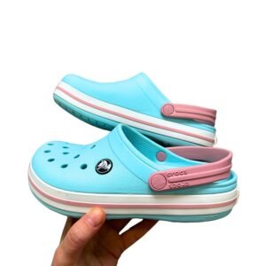 Crocs Chanclas Celeste/Rosa (30-31)