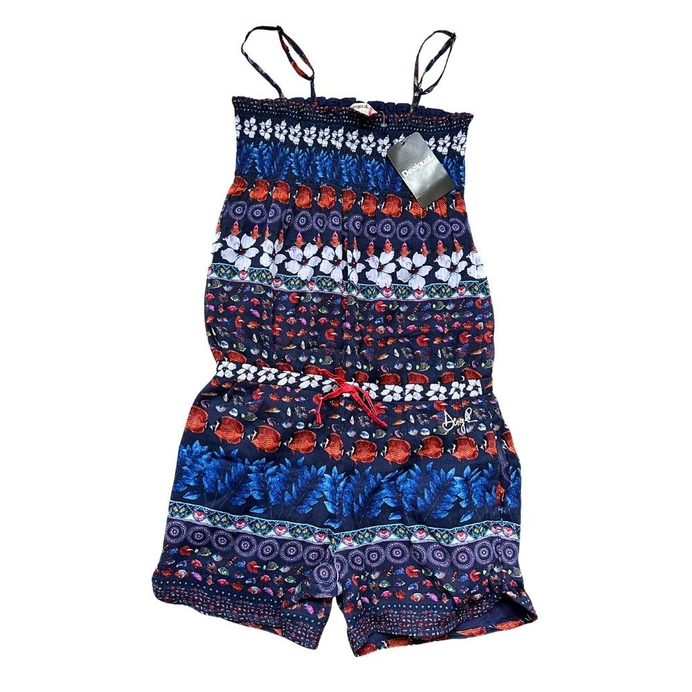 Enterizo multicolor, mono corto, marca de lujo DESIGUAL, para niña de 13-14 años