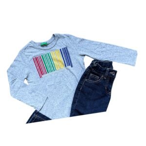 Benetton Manga Larga Logo (4-5 Y)
