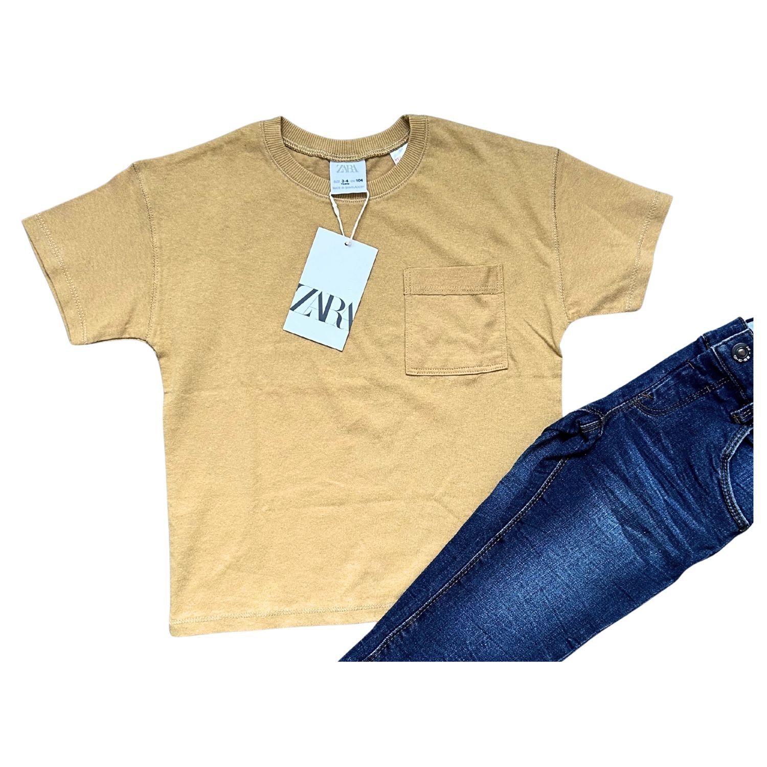 Zara Remera Amarilla Básica (NUEVO 3-4 Y)