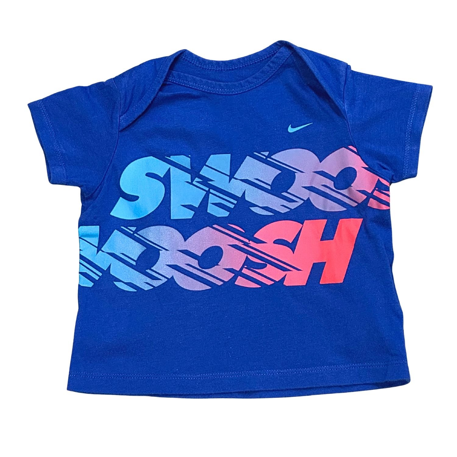 Nike Remera Azul "Swoosh" (9-12 M)