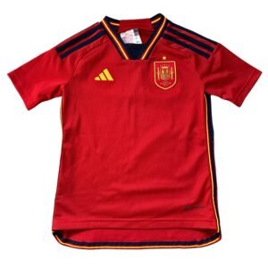 Remera Adidas Selección España Fútbol Mundial 2022 para niño y niña de 9-10 años y 140 cm
