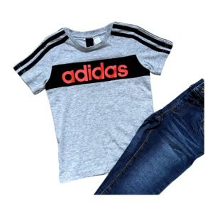 Adidas Remera Gris Básica (2-3 Y)