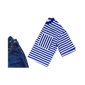 H&M Remera Rayas Navy (NUEVO 8-10 Y)