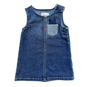 Vestido tipo jardinera vaquero marca Levi's para bebé de 12 meses