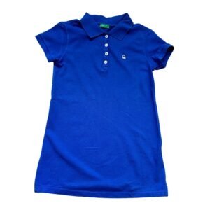 Vestido polo Benetton azul marino para niña de 8-9 años y 140 cm